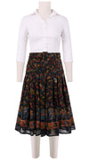 Zeller Skirt Long Length Wool Musola (Dupattas Elephant)
