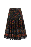Zeller Skirt Long Length Wool (Dupattas Elephant) - Black