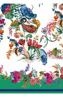 Audrey Dress #2 Shirt Collar 3/4 Sleeve Long Length Cotton Stretch (Eastern Paisley Flower)