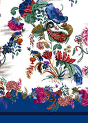 Patricia Dress Shirt Collar 3/4 Sleeve Long +3 Length Cotton Musola (Eastern Paisley Flower)