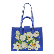 Audrey Tote_Medium_Emperor Tulip Bright_Blue