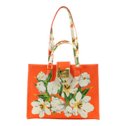 Audrey Tote_Medium_Emperor Tulip Bright_Orange