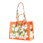 Audrey Tote_Medium_Emperor Tulip Bright_Orange