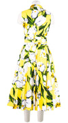 Aster Dress Shirt Collar Sleeveless Midi Length Cotton Stretch (Emperor Tulip Bright)