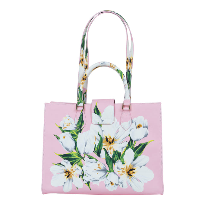 Audrey Tote_Medium_Emperor Tulip Pastel_Soft Pink