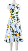 Abelia Dress Round Neck Sleeveless Midi Length Cotton Stretch (Emperor Tulip Pastel)