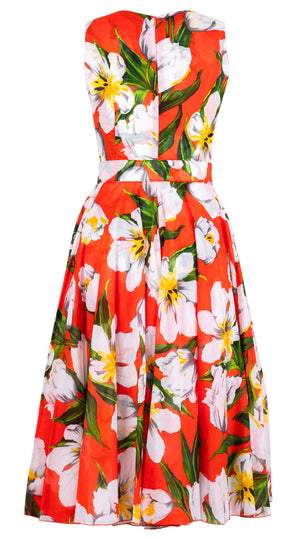 Aster Dress Crew Neck Sleeveless Midi Length Musola (Emperor Tulip Bright) @M(2)-L(2)-XL(1)-XXL(1)