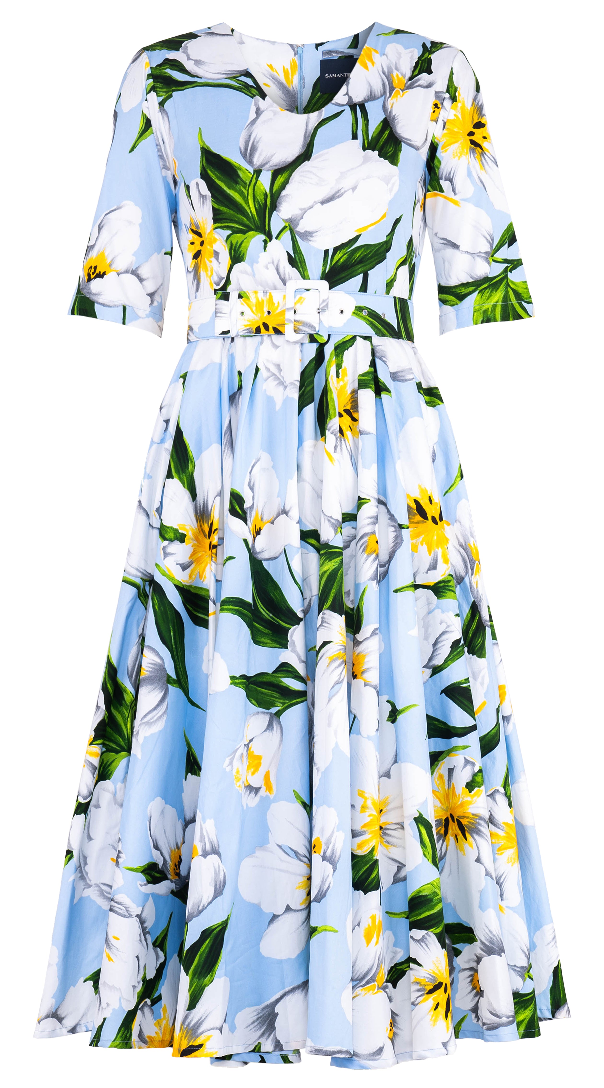 ワンピース SAMANTHA SUNG 'Abelia' dress (ABELIADRESS34S WHITECORAL) Abelia Dress