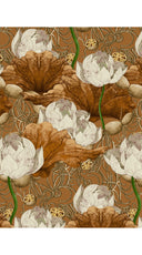 Aster Dress Shirt Collar 3/4 Sleeve Midi Length Poliamide Taffta (Ethereal Botanic)