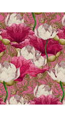 Aster Dress Shirt Collar 3/4 Sleeve Midi Length Poliamide Taffta (Ethereal Botanic)