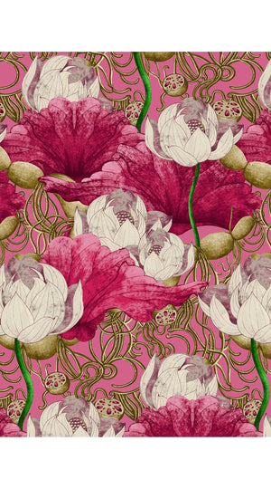 Aster Dress Shirt Collar 3/4 Sleeve Midi Length Poliamide Taffta (Ethereal Botanic)