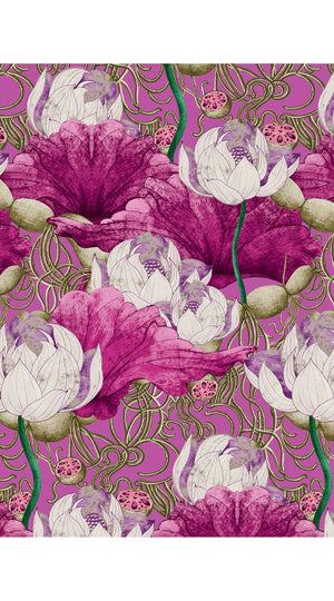 Aster Dress Shirt Collar 3/4 Sleeve Midi Length Poliamide Taffta (Ethereal Botanic)