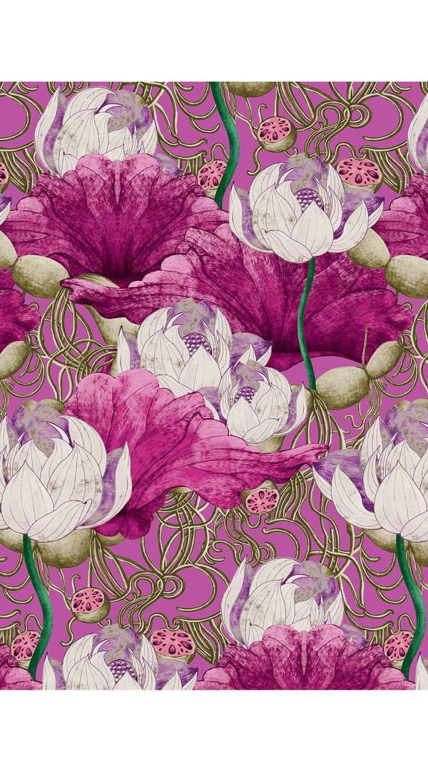 Aster Dress Shirt Collar 3/4 Sleeve Midi Length Poliamide Taffta (Ethereal Botanic)