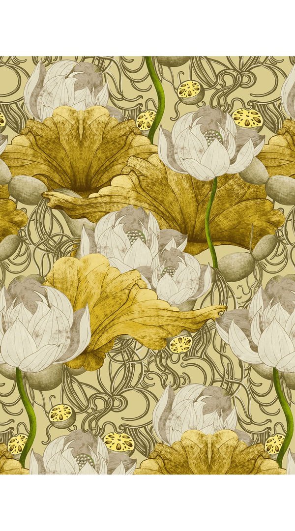 Aster Dress Shirt Collar 3/4 Sleeve Midi Length Poliamide Taffta (Ethereal Botanic)