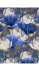 Aster Dress Shirt Collar 3/4 Sleeve Midi Length Poliamide Taffta (Ethereal Botanic)