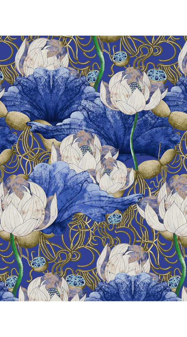 Aster Dress Shirt Collar 3/4 Sleeve Midi Length Poliamide Taffta (Ethereal Botanic)