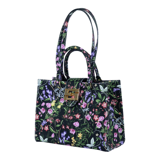 Audrey Tote_Medium_Fairy Tail Flower_Black