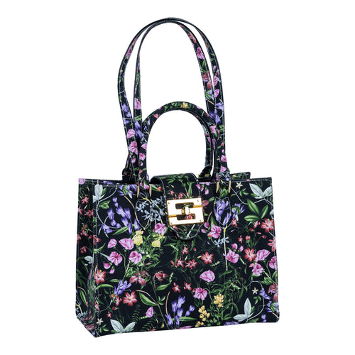 Audrey Tote_Medium_Fairy Tail Flower_Black