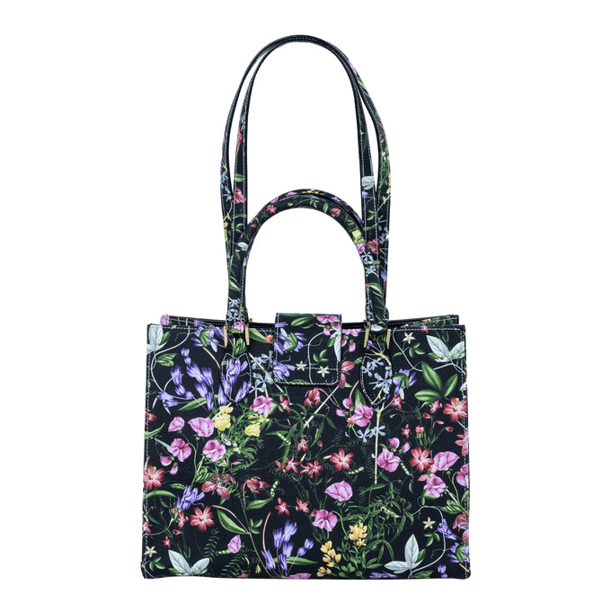 Audrey Tote_Medium_Fairy Tail Flower_Black