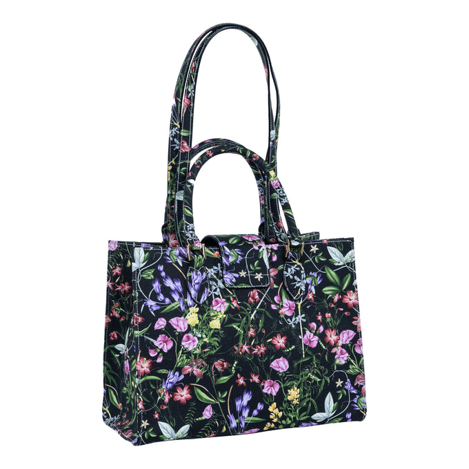 Audrey Tote_Medium_Fairy Tail Flower_Black