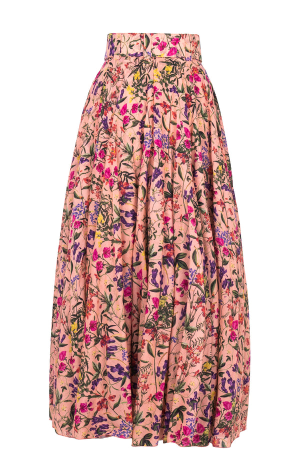 Aster Skirt #1 with Belt Ankle Length Cotton Musola  (Fairy Tail Flower)