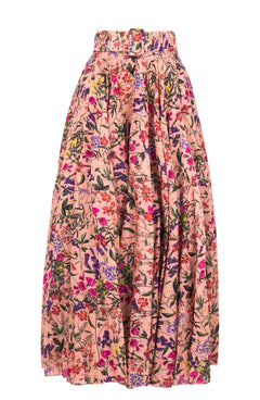 Aster Skirt #1 with Belt Ankle Length Cotton Musola  (Fairy Tail Flower)