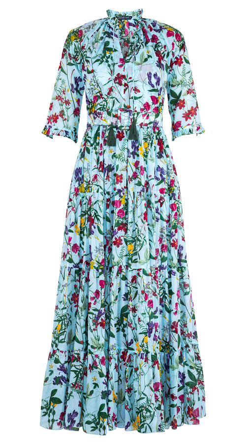 Eva Dress Crew Neck 3/4 Sleeve Maxi Musola (Fairy Tail Flower) @8