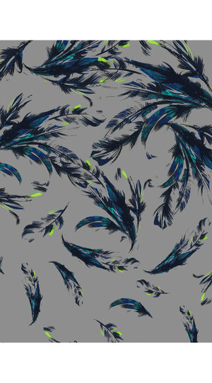 Claire Dress Shirt Collar Cap Sleeve Regular Length Cotton Stretch (Feather Cascade Multi)