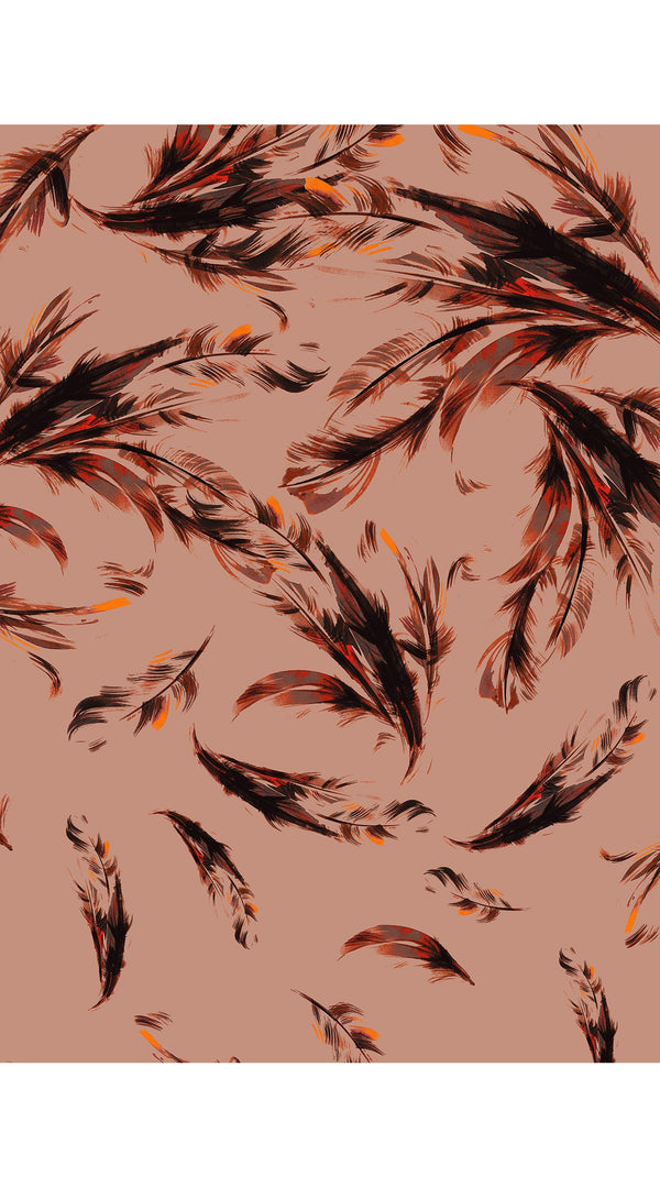 Claire Dress Shirt Collar Cap Sleeve Regular Length Cotton Stretch (Feather Cascade Multi)