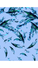 Claire Dress Shirt Collar Cap Sleeve Regular Length Cotton Stretch (Feather Cascade Multi)