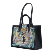 Audrey Tote_Medium_Feather Fancy_Black