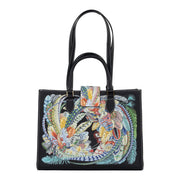 Audrey Tote_Medium_Feather Fancy_Black