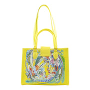 Audrey Tote_Medium_Feather Fancy_Yellow