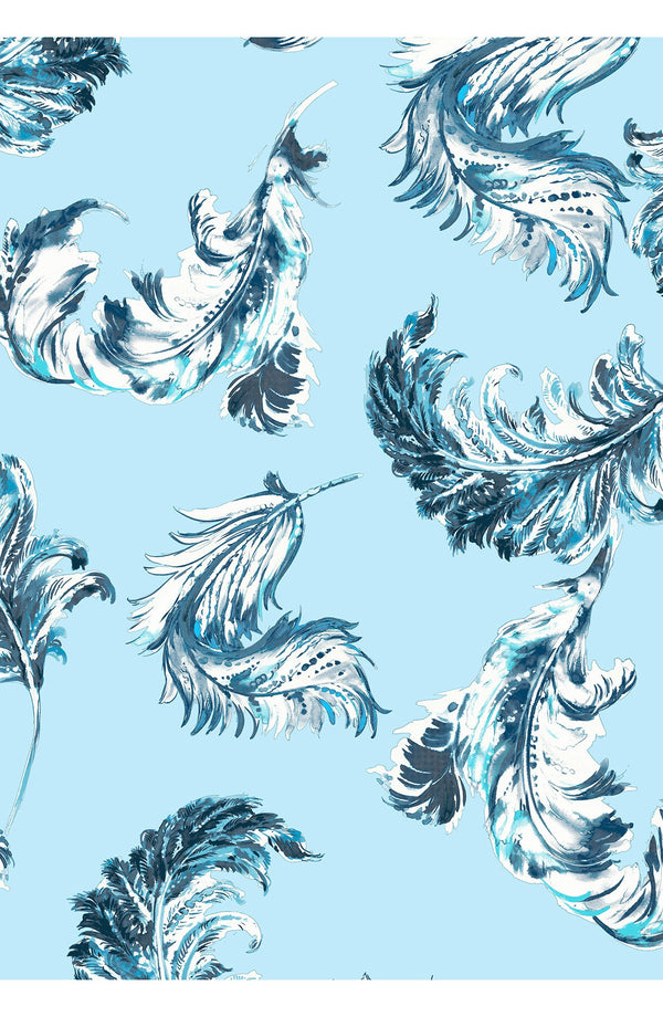 Aster Dress Shirt Collar 3/4 Sleeve Midi Length Cotton Musola (Feather Lightness Pastel)