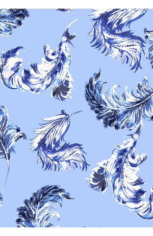 Amber Dress Shirt Collar 3/4 Sleeve Midi Length Poliamide Taffta (Feather Lightness Pastel)