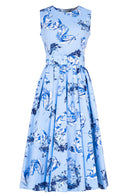 Abelia Dress Crew Neck Sleeveless Midi Length Cotton Stretch (Feather Lightness Pastel)