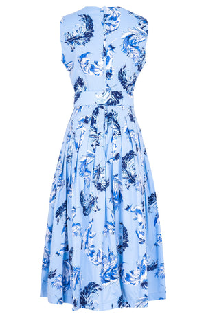 Florance Dress Crew Neck Sleeveless Midi Length Cotton Stretch (Feather Lightness Pastel)