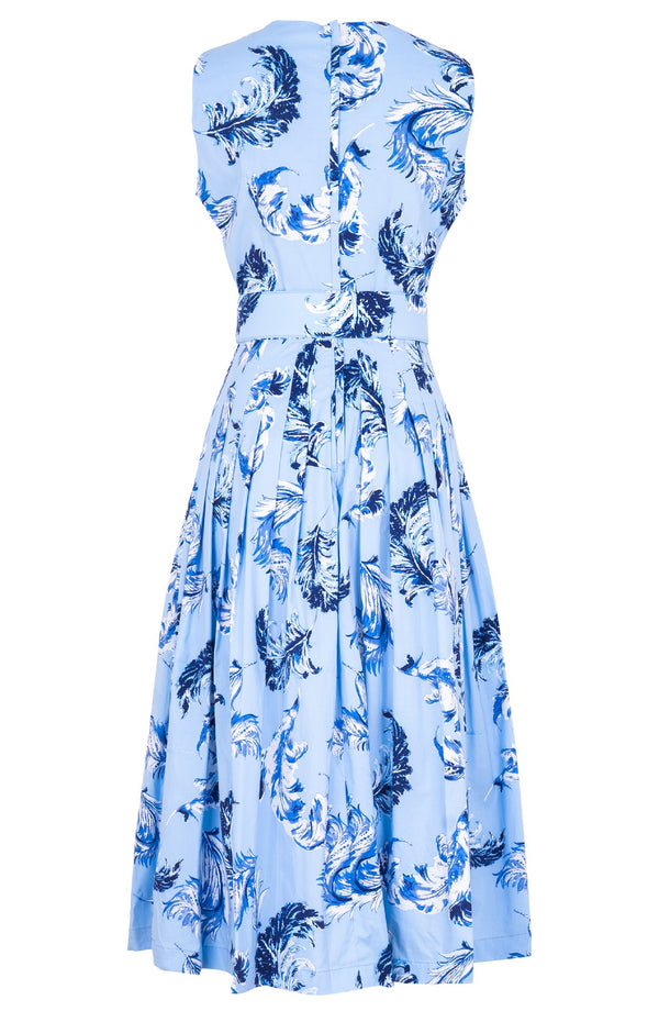 Florance Dress Crew Neck Sleeveless Midi Length Cotton Stretch (Feather Lightness Pastel)