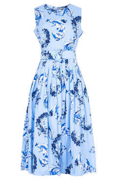Florance Dress Crew Neck Sleeveless Midi Length Cotton Stretch (Feather Lightness Pastel)