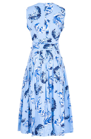 Florance Dress Crew Neck Sleeveless Midi Length Cotton Stretch (Feather Lightness Pastel)