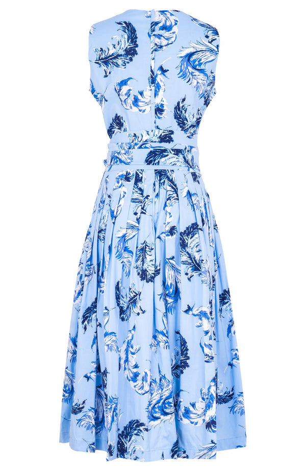 Florance Dress Crew Neck Sleeveless Midi Length Cotton Stretch (Feather Lightness Pastel)