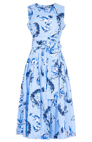 Florance Dress Crew Neck Sleeveless Midi Length Cotton Stretch (Feather Lightness Pastel)