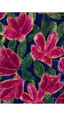 Avenue Dress Shirt Collar 3/4 Sleeve Midi Plus Length Poliamide Taffta (Fiori Cactus Multi Dark)