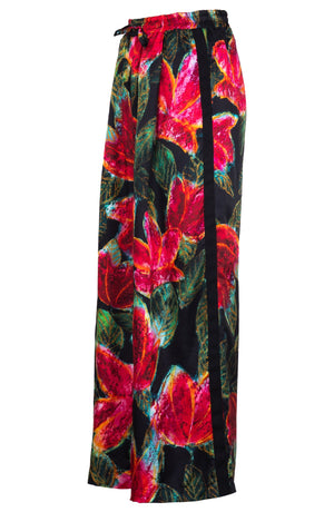 Leah Pants Silk Twill (Fiori Cactus Multi Dark)