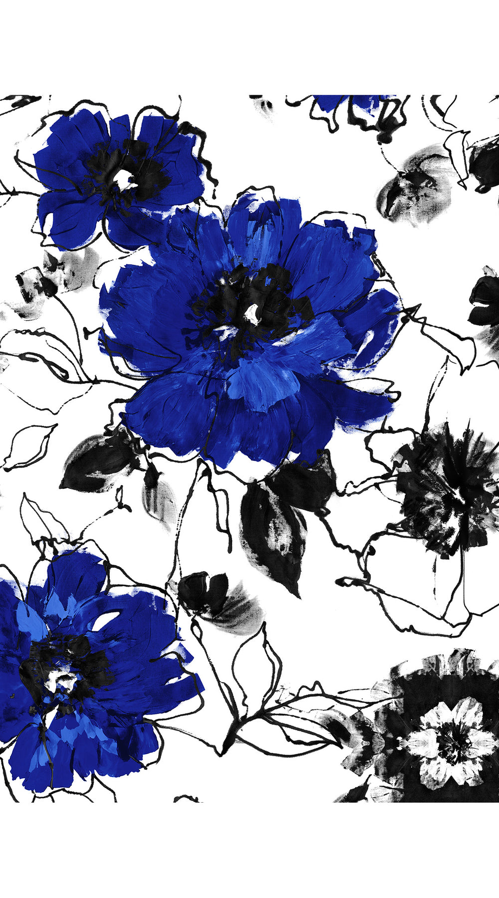 Abelia Dress U Neck Sleeveless Midi Length Cotton Stretch (Fiori D'este Small)