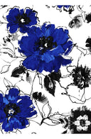 Abelia Dress U Neck Sleeveless Midi Length Cotton Stretch (Fiori D'este)