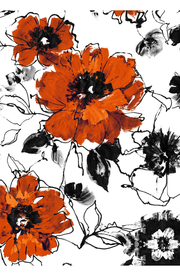 Abelia Dress U Neck Sleeveless Midi Length Cotton Stretch (Fiori D'este)