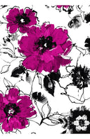 Abelia Dress U Neck Sleeveless Midi Length Cotton Stretch (Fiori D'este)