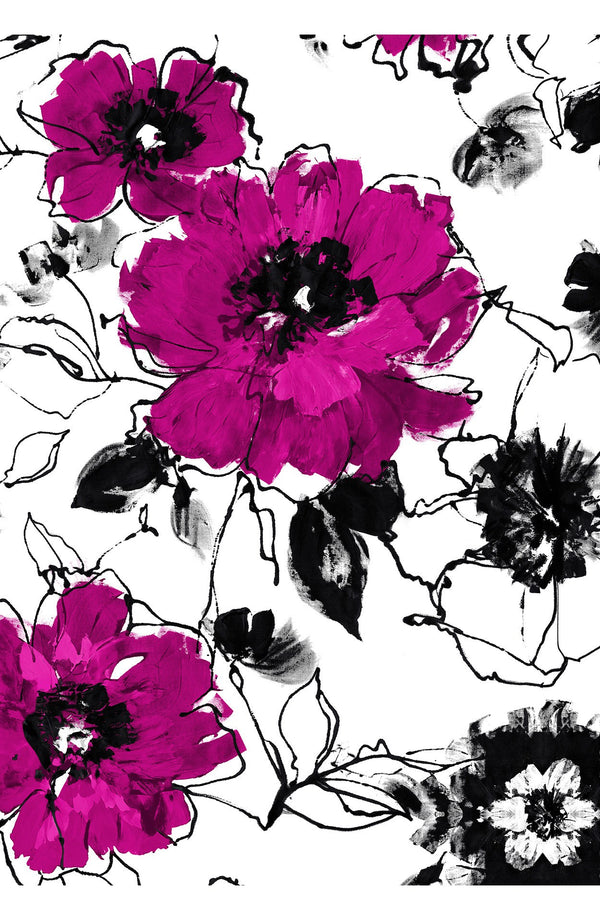 Abelia Dress U Neck Sleeveless Midi Length Cotton Stretch (Fiori D'este)