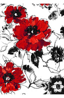 Terry Dress Shirt Collar Sleeveless Midi Plus Length Poliamide Taffta (Fiori D'este)
